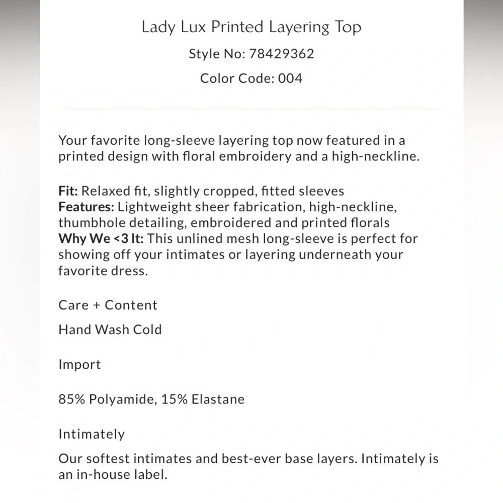 Free People Floral Mesh Long Sleeve Top - Picture 2 of 6